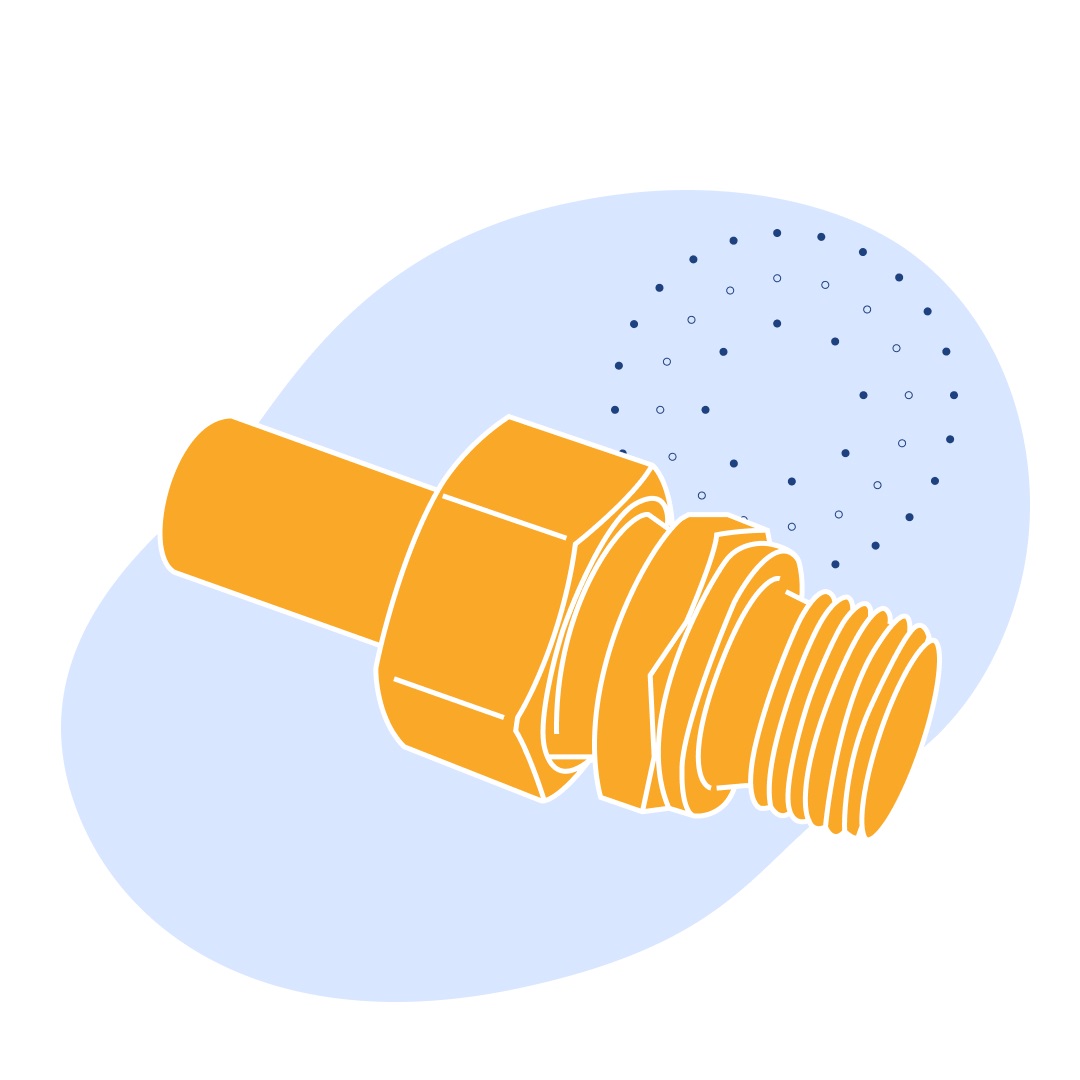 Штуцер ДУ 50 мм под сварку с гайкой 1Д