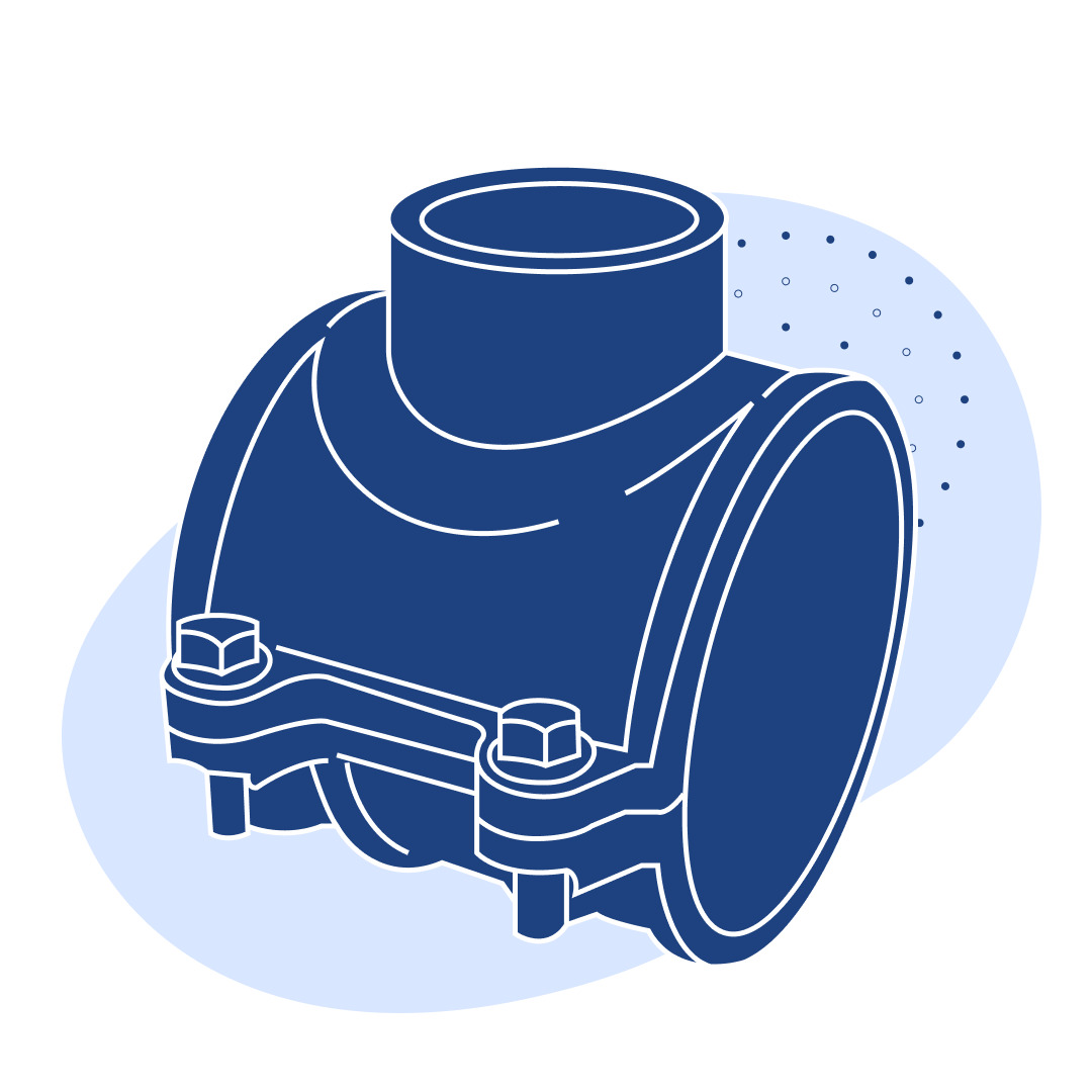 Седелка чугунная Ду 100 мм ГОСТ 5525-89