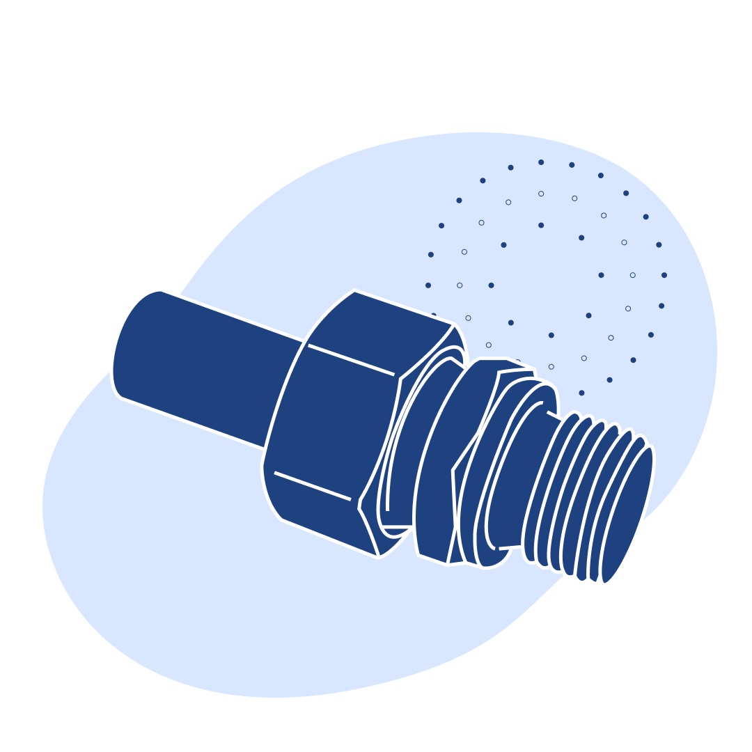 Штуцер ДУ 50 мм под сварку с гайкой 1Д